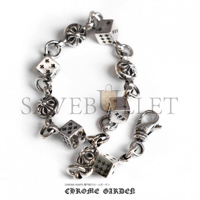 CHROME HEARTS  DICE AND CROSSBALL BRACELET