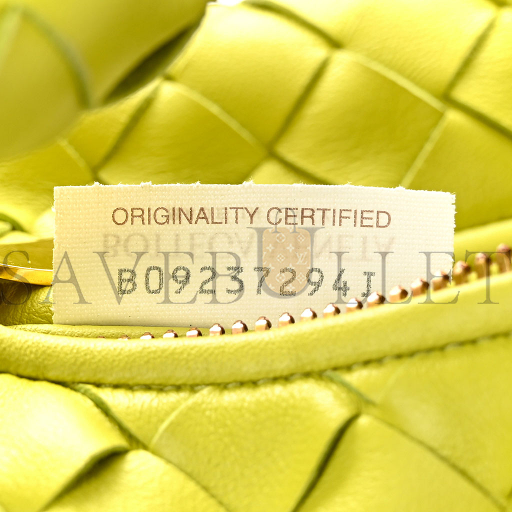 BOTTEGA VENETA NAPPA INTRECCIATO MINI JODIE KIWI (27*14*8cm)