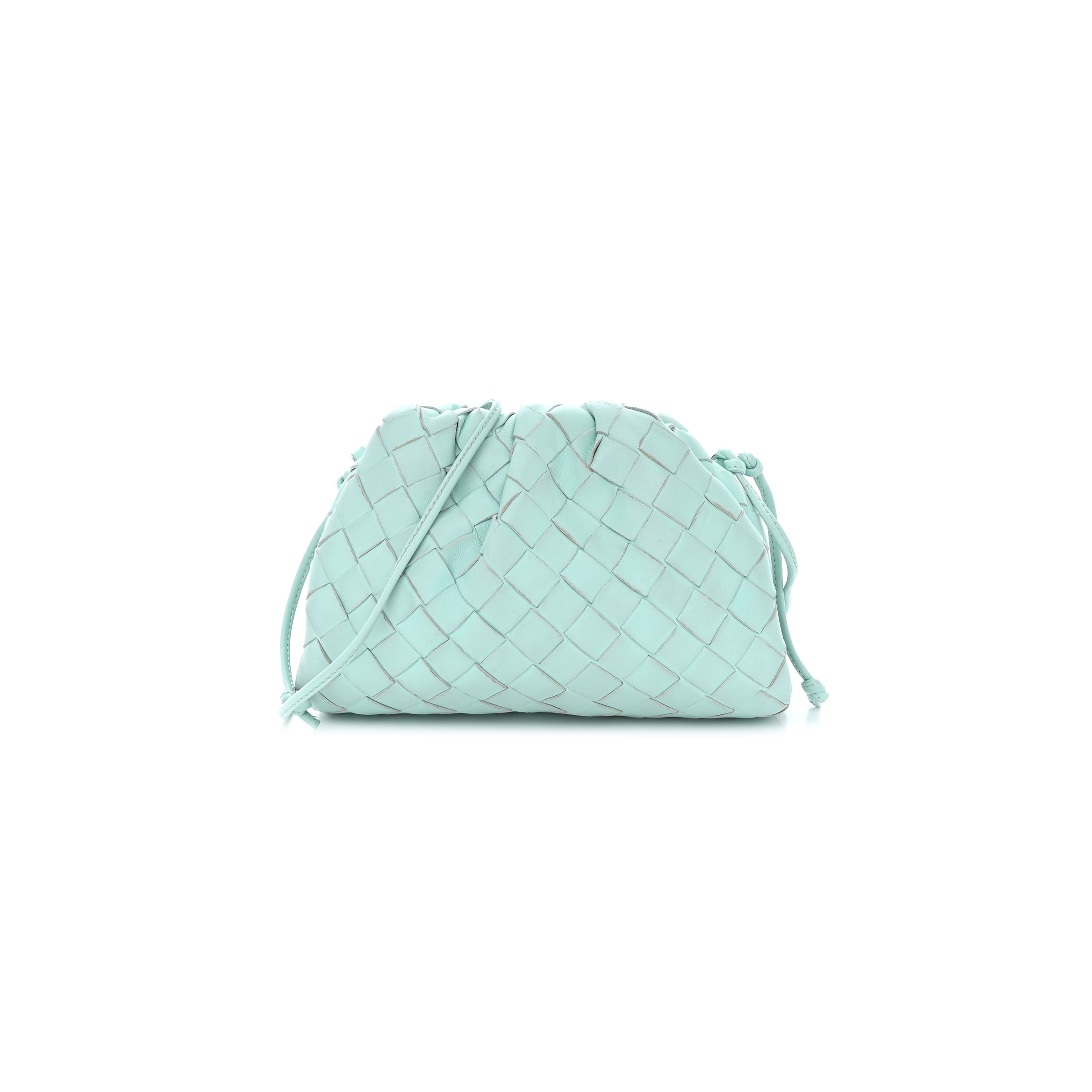 BOTTEGA VENETA NAPPA INTRECCIATO THE MINI POUCH ICE (20*13*5cm)