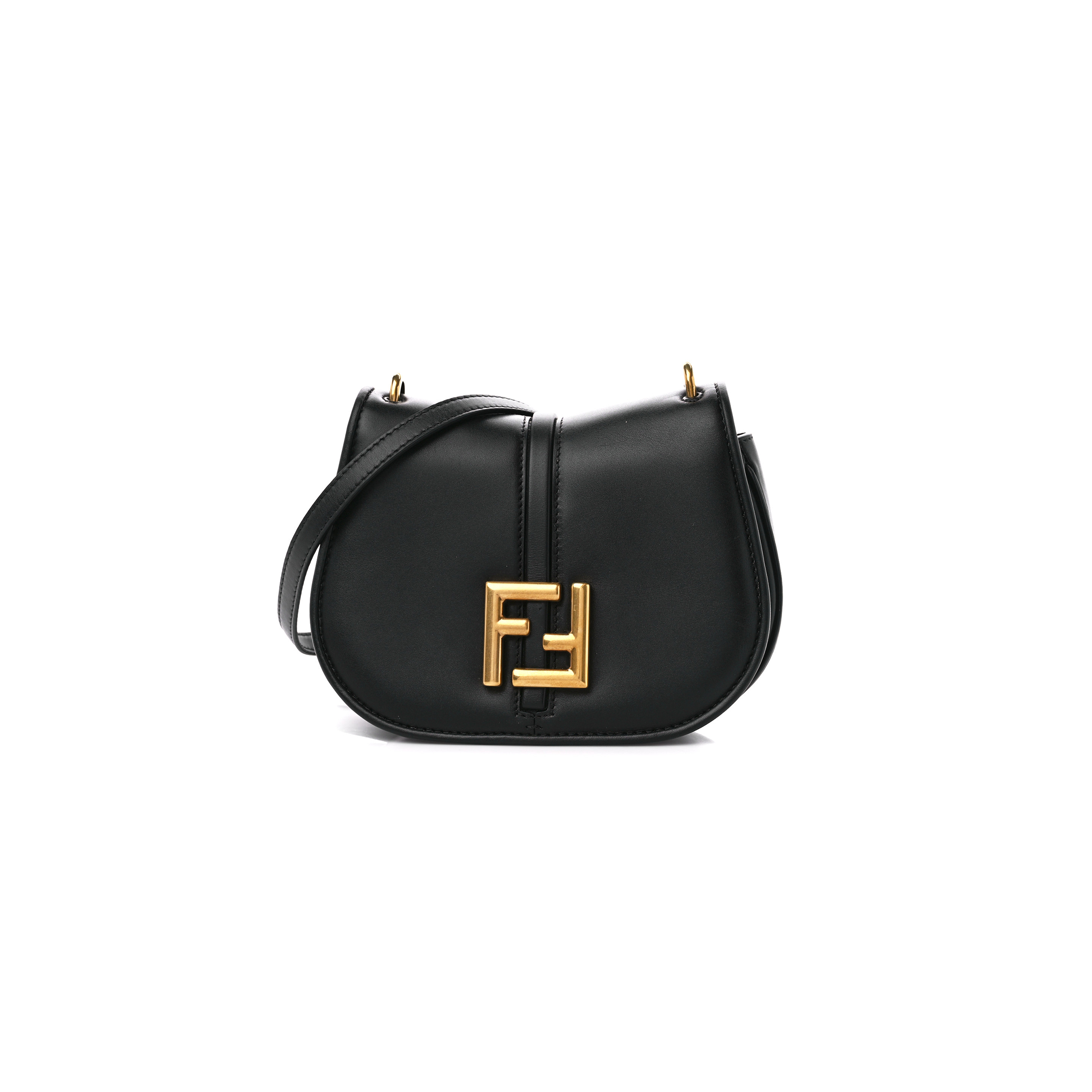 FENDI VITELLO DOLCE CRYSTAL MINI BY THE WAY BOSTON BAG ARDESIA (19*13*9cm)