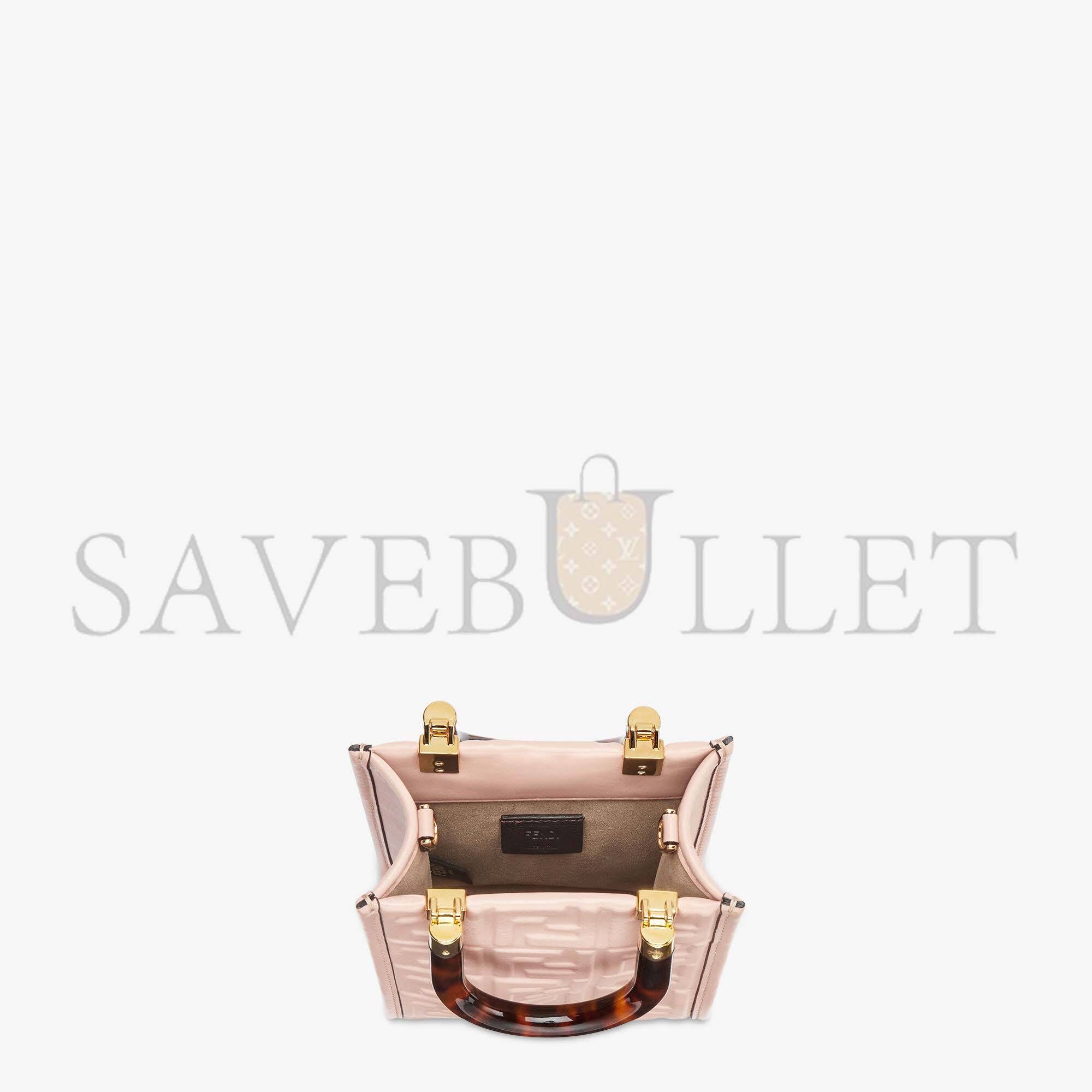 FENDI MINI SUNSHINE SHOPPER - PINK LEATHER MINI-BAG 8BS051AMCIF0J2F (18*13*6.5cm)