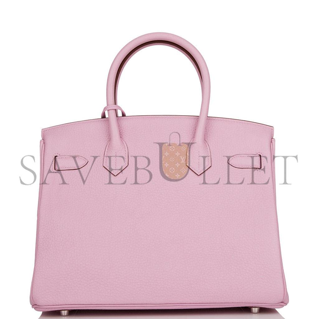 HERMES BIRKIN 30 MAUVE SYLVESTRE CLEMENCE PALLADIUM HARDWARE (30cm)