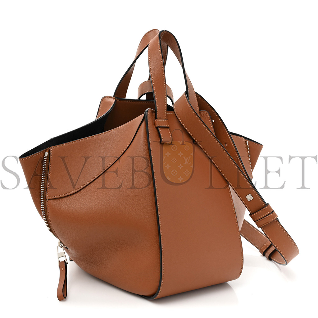 LOEWE CALFSKIN SMALL HAMMOCK SHOULDER BAG TAN (30*25*13.5cm)