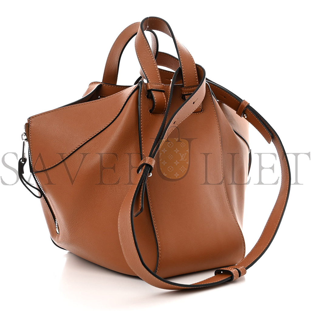 LOEWE CALFSKIN SMALL HAMMOCK SHOULDER BAG TAN (30*25*13.5cm)