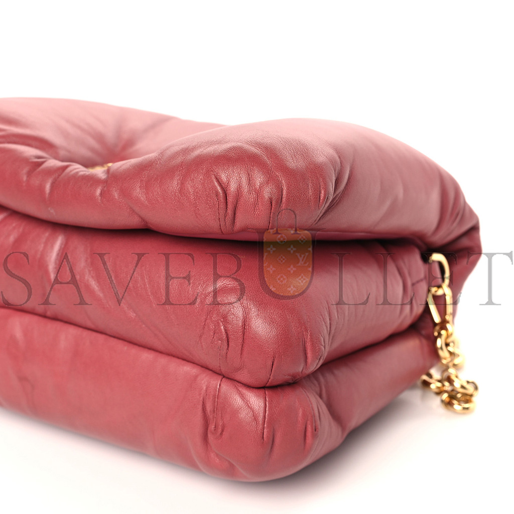 LOEWE LAMBSKIN GOYA PUFFER BAG PLUMROSE (23*18*10cm)