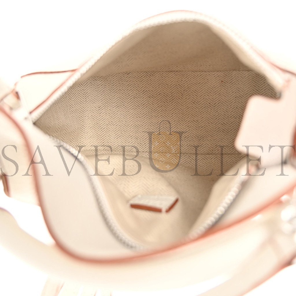 LOEWE CALFSKIN MINI PUZZLE BAG SOFT WHITE (18*12.5*8cm)