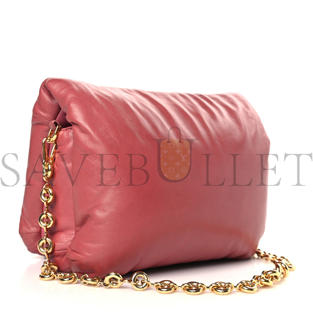 LOEWE LAMBSKIN GOYA PUFFER BAG PLUMROSE (23*18*10cm)