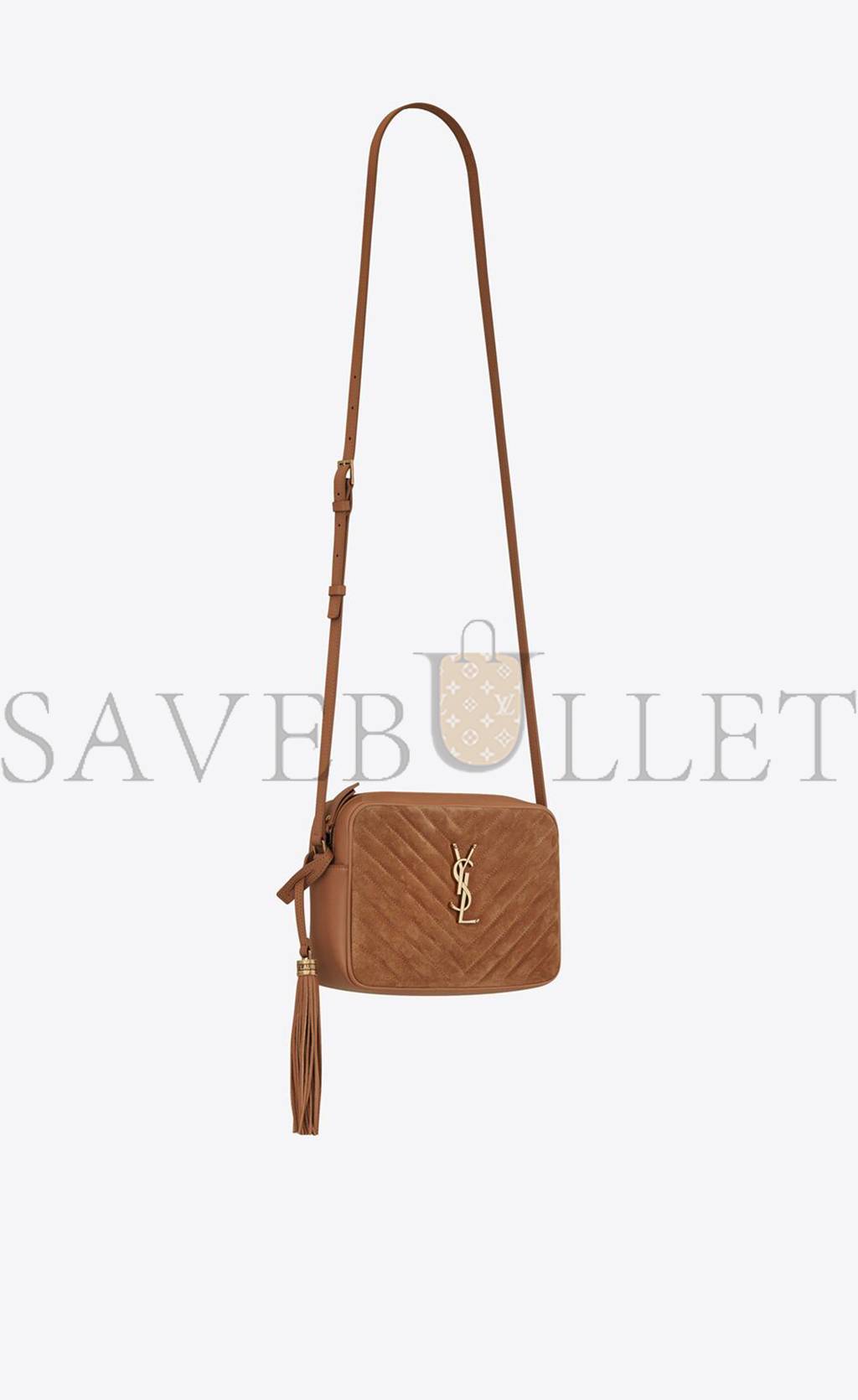 YSL LOU CAMERA BAG IN QUILTED SUEDE AND SMOOTH LEATHER 6125441S7R77761 (23*16*6cm)