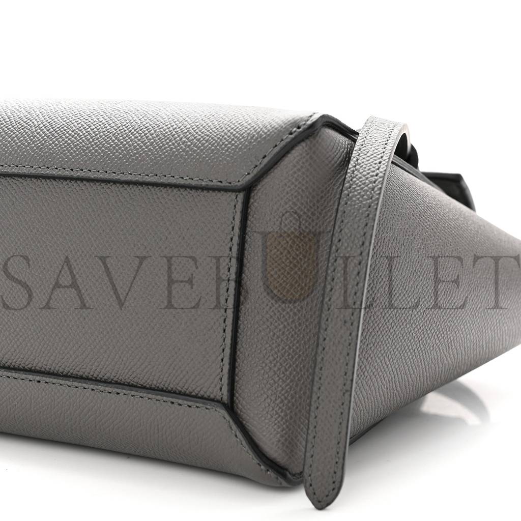 CELINE GRAINED CALFSKIN NANO BELT BAG GREY (20*17*11cm)