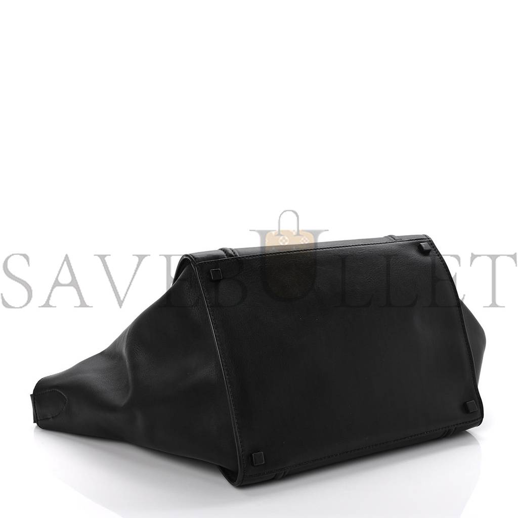 CELINE SMOOTH CALFSKIN MEDIUM PHANTOM LUGGAGE BLACK (29*29*25cm)