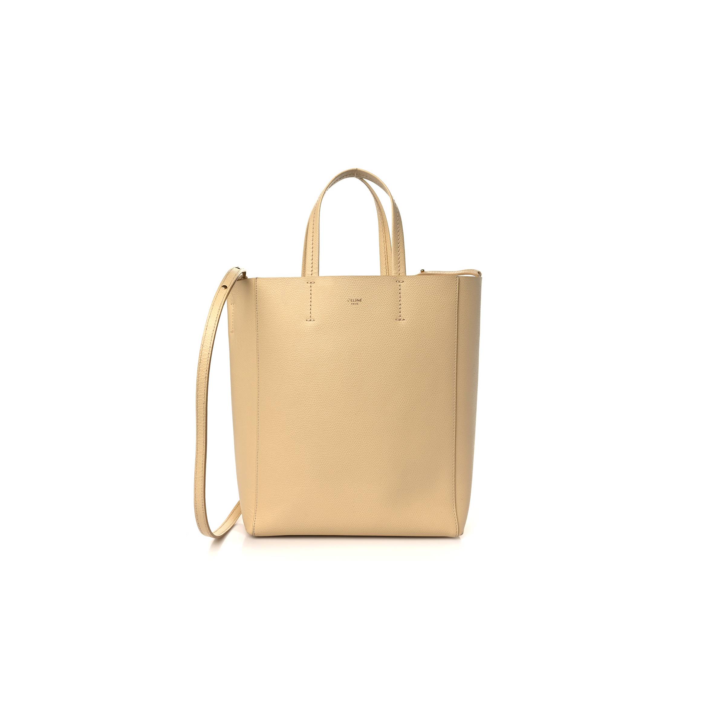 CELINE GRAINED CALFSKIN SMALL VERTICAL CABAS SAND (29*23*10cm)